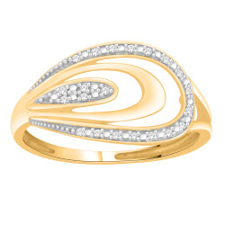 Gold 1/10ct TDW Diamond Cluster Engagement Ring - Handcrafted By Name My Rings™