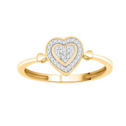 Gold 1/10ct TDW Natural Diamond Cluster Engagement Ring - Handcrafted By Name My Rings™