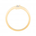 Gold 1/10ct TDW Natural Round-cut Diamond Bypass Engagement Ring - Handcrafted By Name My Rings™