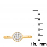 Gold 1/20ct TDW Natural Diamond Cluster Engagement Ring - Handcrafted By Name My Rings™