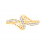 Gold Diamond Accent Cluster Engagement Ring - Handcrafted By Name My Rings™