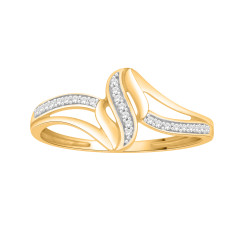 Gold Diamond Accent Cluster Engagement Ring - Handcrafted By Name My Rings™