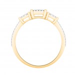 Gold Round-cut 1/5ct TDW Diamond Engagement and Wedding Ring - Handcrafted By Name My Rings™