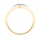 Gold Over Silver 1/10ct TDW Diamond Cluster Engagement Ring - Handcrafted By Name My Rings™