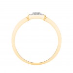 Gold over Silver 1/10ct TDW Diamond Cluster Engagement Ring - Handcrafted By Name My Rings™