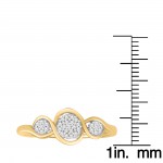 Gold over Silver 1/10ct TDW Diamond Engagement Ring - Handcrafted By Name My Rings™