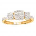 Gold over Silver 1/5ct TDW Diamond Engagement Ring - Handcrafted By Name My Rings™