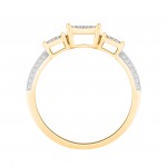 Gold over Silver 1/8ct TDW Diamond Engagement Ring - Handcrafted By Name My Rings™