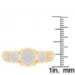 Gold over Silver 1/8ct TDW Diamond Engagement Ring - Handcrafted By Name My Rings™
