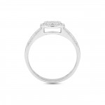 Sterling Silver 1/5ct TDW Diamond Cluster Engagement Ring - Handcrafted By Name My Rings™