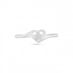 Sterling Silver Diamond Accent Heart Cluster Promise Ring - Handcrafted By Name My Rings™