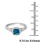 1 Ct Tw Fashion Ring With Blue Centre - Handcrafted By Name My Rings™