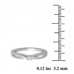 White Gold 1/6ct TDW Diamond Round Center Engagement Ring - Handcrafted By Name My Rings™