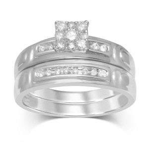 1/3ct TW Square Top Bridal Ring - Handcrafted By Name My Rings™