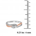 White/Rose Gold Diamond Fashion Ring - Handcrafted By Name My Rings™
