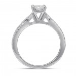 White Gold 3/4ct TDW Invisible Cushion-cut Diamond Fashion Ring - Handcrafted By Name My Rings™