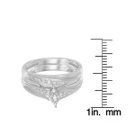 1/6cttw White Gold Marquise Bridal Set - Handcrafted By Name My Rings™
