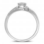 Women's White Gold 1/4-carat Total Weight I-J I2-I3 Diamond Fashion Ring - Handcrafted By Name My Rings™