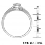Women's White Gold 1/4-carat Total Weight I-J I2-I3 Diamond Fashion Ring - Handcrafted By Name My Rings™