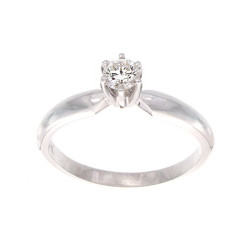 Gold 1/4ct TDW Certified Diamond Solitaire Engagement Ring - Handcrafted By Name My Rings™