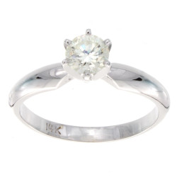 White Gold 1/2ct TDW Diamond Solitaire Engagement Ring - Handcrafted By Name My Rings™