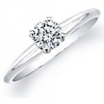 White Gold 3/8ct TDW Certified Diamond Solitaire Engagement Ring - Handcrafted By Name My Rings™