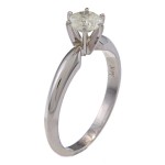 White Gold 5/8ct TDW Diamond Solitaire Engagement Ring - Handcrafted By Name My Rings™