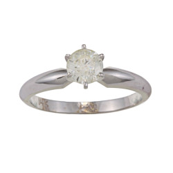 White Gold 5/8ct TDW Diamond Solitaire Engagement Ring - Handcrafted By Name My Rings™