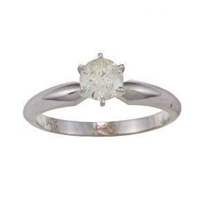 White Gold 5/8ct TDW Diamond Solitaire Engagement Ring - Handcrafted By Name My Rings™