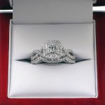 White Gold 2 3/4ct TDW Clarity Enhanced Princess Diamond Bridal Ring Set - Handcrafted By Name My Rings™