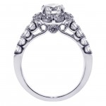 White Gold 2 7/8ct TDW Diamond Brilliant-cut Halo Engagement Bridal Set - Handcrafted By Name My Rings™