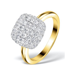 18k Gold 1ct TDW Diamond Engagement Ring - Handcrafted By Name My Rings™