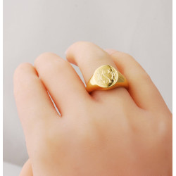 Personalised Signet Ring in with Engraved Monogram - Handcrafted By Name My Rings™