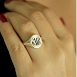 Personalised Signet Ring in with Engraved Monogram - Handcrafted By Name My Rings™