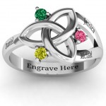 Personalised Siobhán Celtic Knot Ring - Handcrafted By Name My Rings™