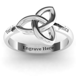 Personalised Sinéad Celtic Knot Ring - Handcrafted By Name My Rings™