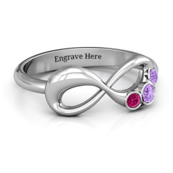 Personalised Now and Forever Infinity Ring - Handcrafted By Name My Rings™