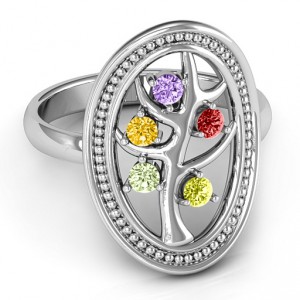 Personalised Organic Tree of Life Ring - Handcrafted By Name My Rings™