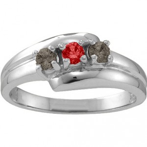 Personalised Reverie Angled 26 Stones Ring - Handcrafted By Name My Rings™