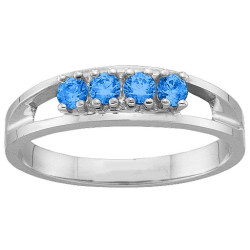 Personalised 16 Gemstone Ring - Handcrafted By Name My Rings™