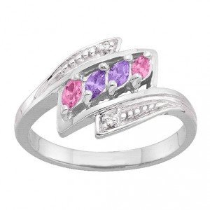 Personalised 26 Marquise and Accents Ring - Handcrafted By Name My Rings™
