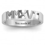 Personalised 2016 Roman Numeral Graduation Ring - Handcrafted By Name My Rings™