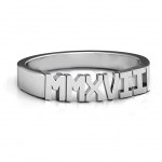 Personalised 2017 Roman Numeral Graduation Ring - Handcrafted By Name My Rings™