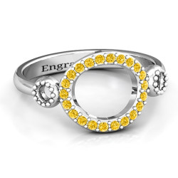 Personalised 3 Circles Karma Ring with Accents - Handcrafted By Name My Rings™