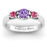 Personalised 3Stone Graduated Ring - Handcrafted By Name My Rings™