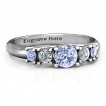 Personalised 5Stone Graduated Ring - Handcrafted By Name My Rings™