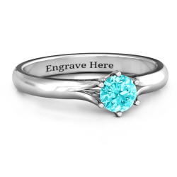 Personalised 6 Prong Solitaire Ring - Handcrafted By Name My Rings™