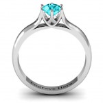 Personalised 6 Prong Solitaire Ring - Handcrafted By Name My Rings™