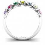 Personalised 6 to 9 Stones in Halo Ring - Handcrafted By Name My Rings™