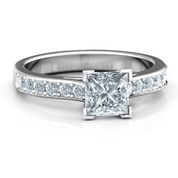 Personalised Janelle Princess Cut Ring - Handcrafted By Name My Rings™